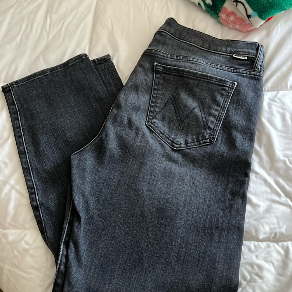 MOTHER Women's Skinny Jeans in Washed Black